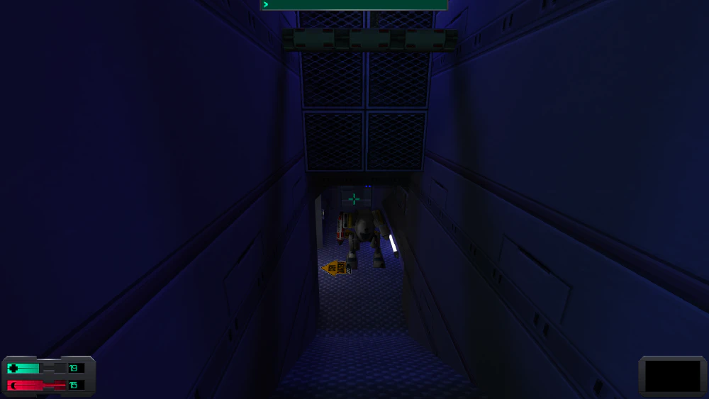 An SS2 Screenshot showing a robot ready to attack